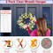 Wreath Hanger,12” Clear Wreath Hooks for Front Door,2 Pack Over the Door Easter Christmas Decoration Hangers Fall Halloween Wreaths holder,Non Scratch Wreath Hangers for Front Door Décor Welcome Sign